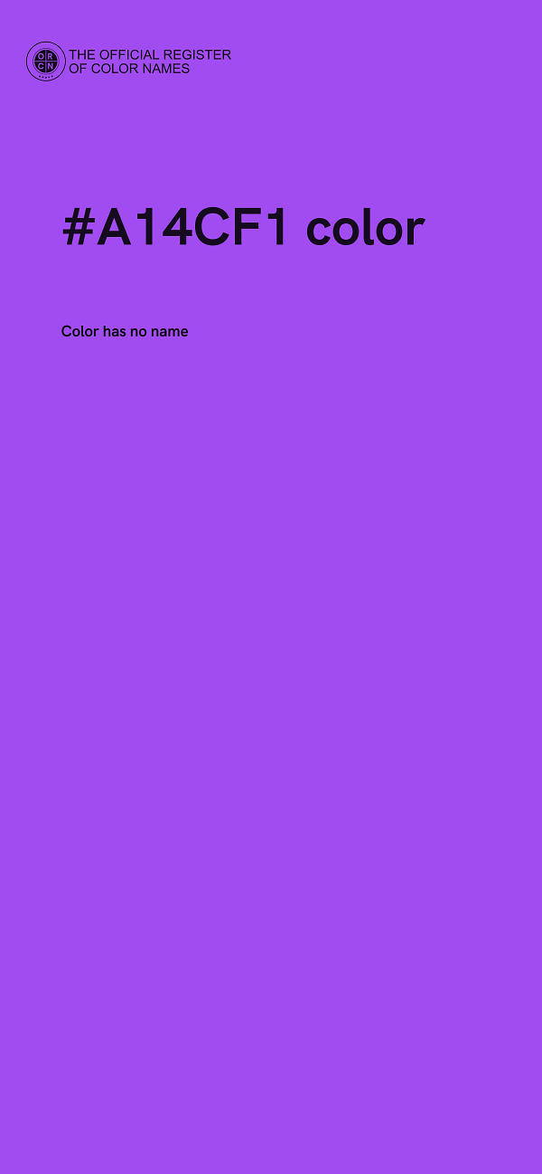#A14CF1 color image