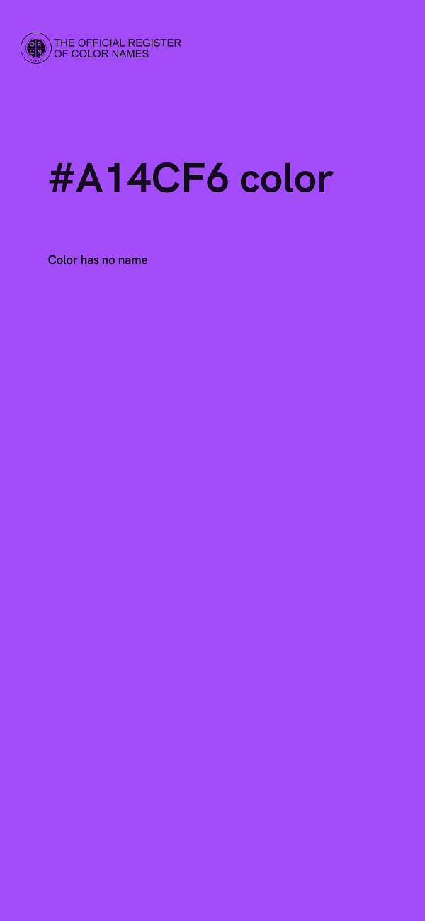 #A14CF6 color image