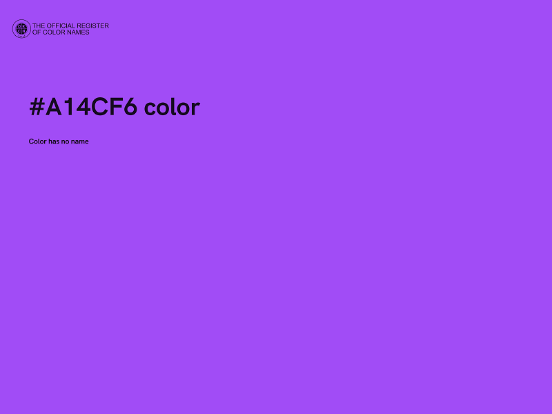 #A14CF6 color image