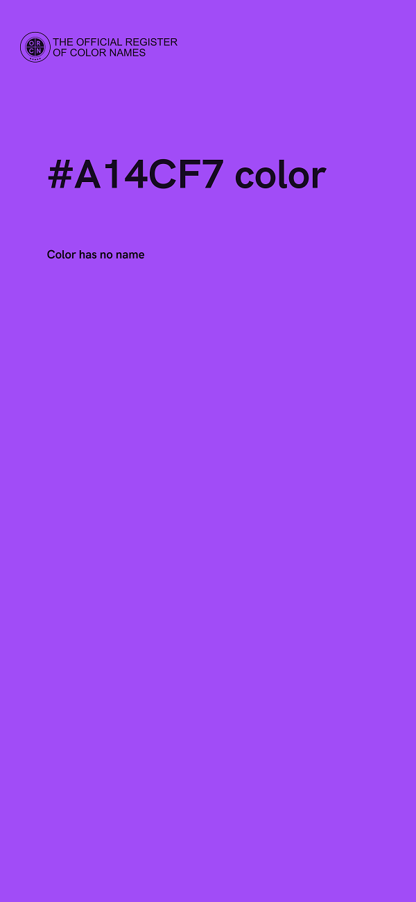 #A14CF7 color image