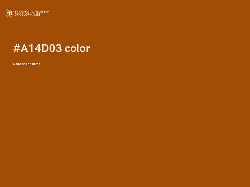 #A14D03 color image