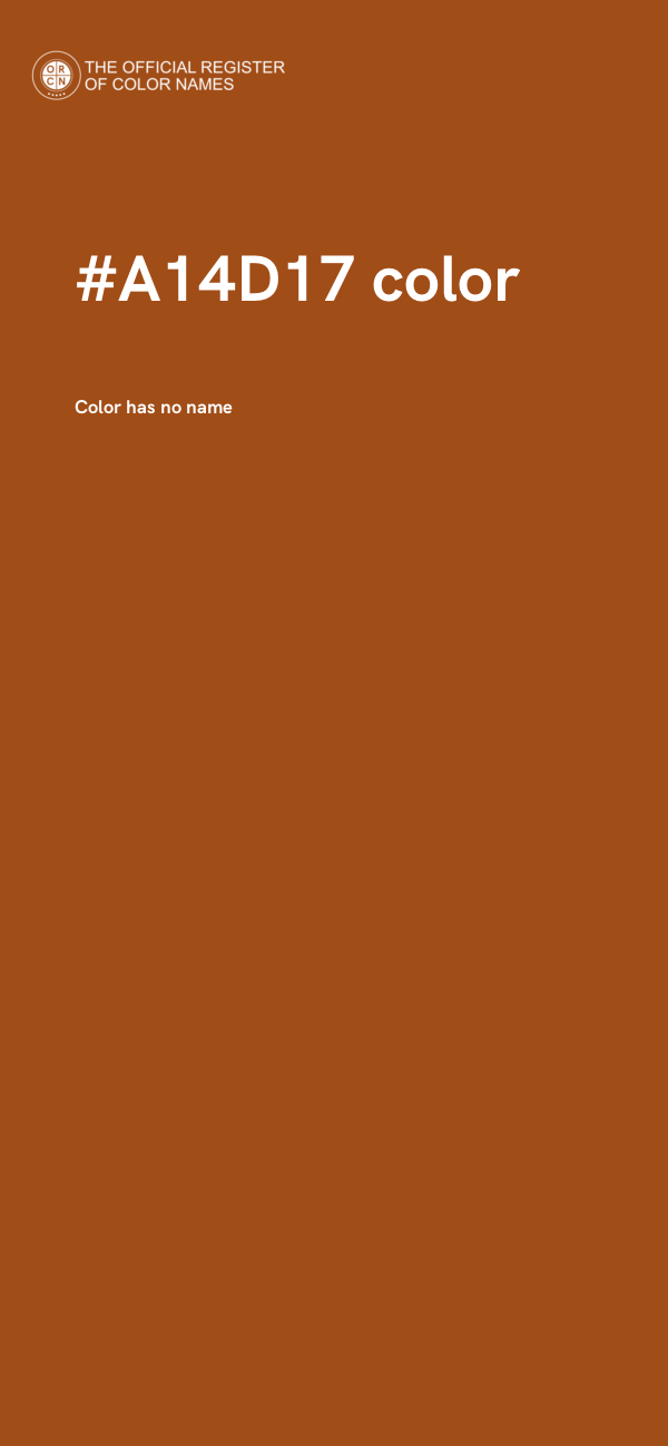 #A14D17 color image