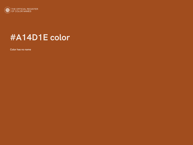 #A14D1E color image