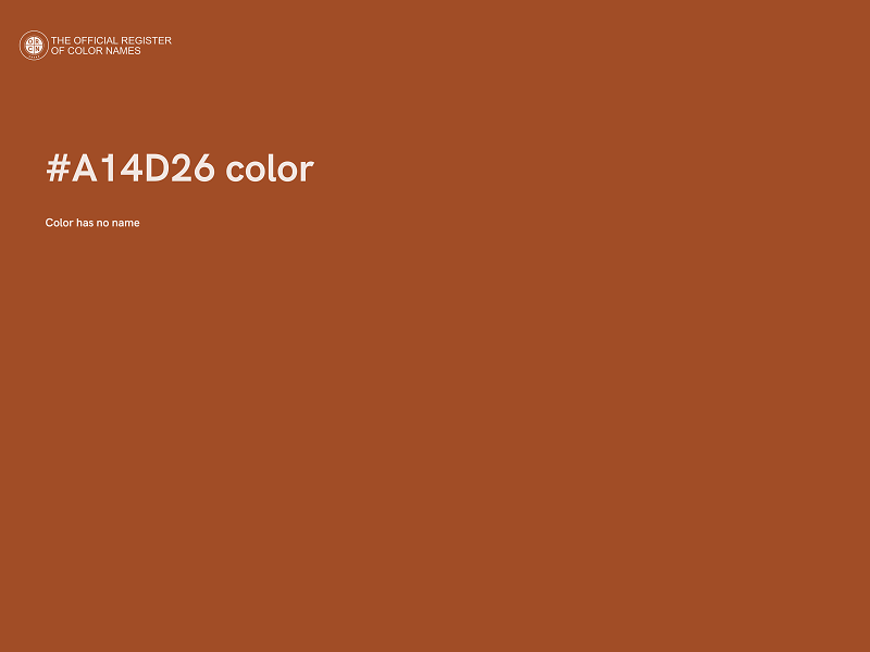 #A14D26 color image