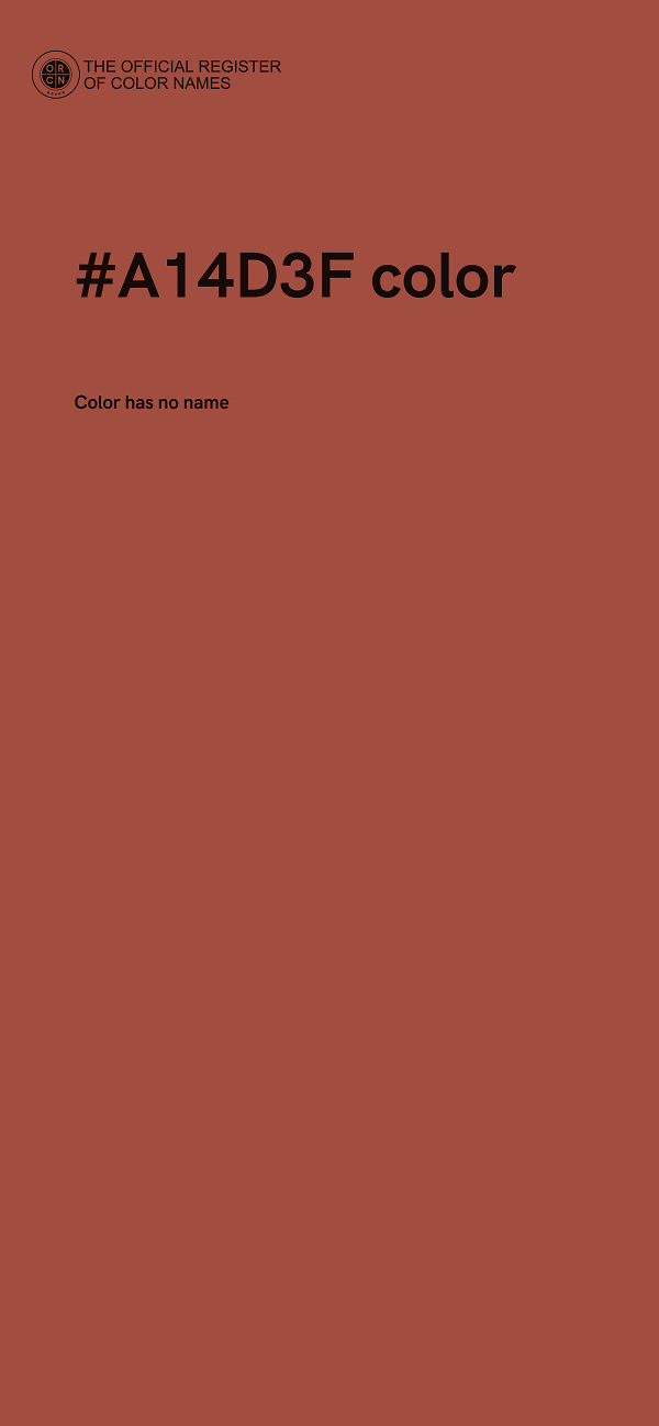 #A14D3F color image