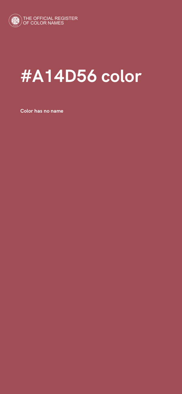 #A14D56 color image