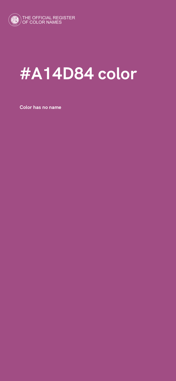 #A14D84 color image