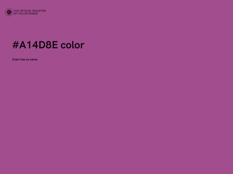 #A14D8E color image