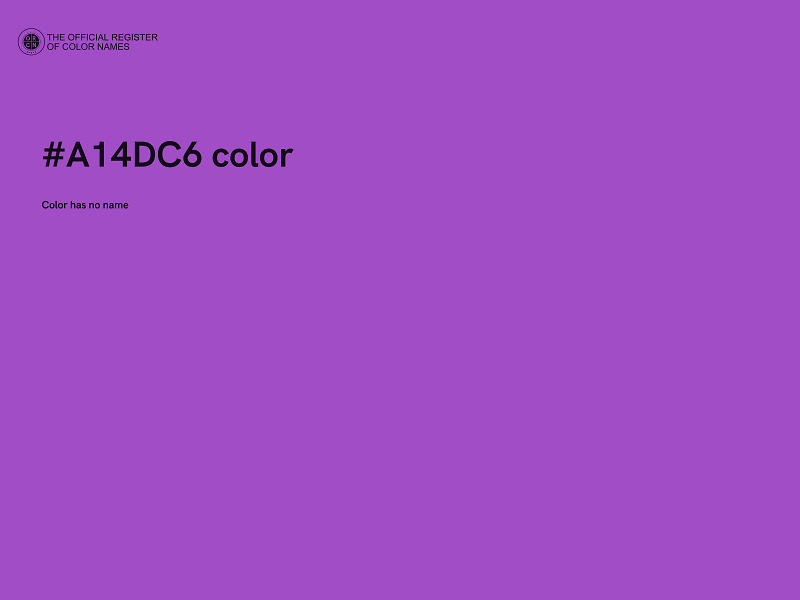 #A14DC6 color image