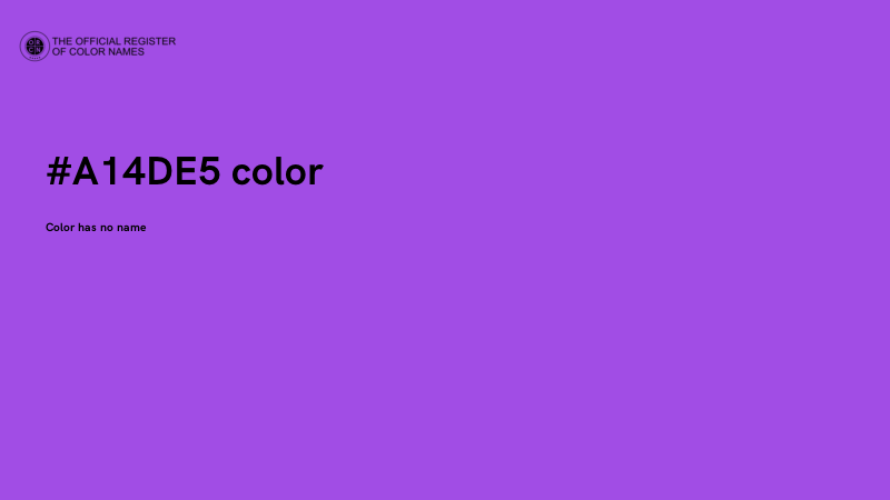 #A14DE5 color image