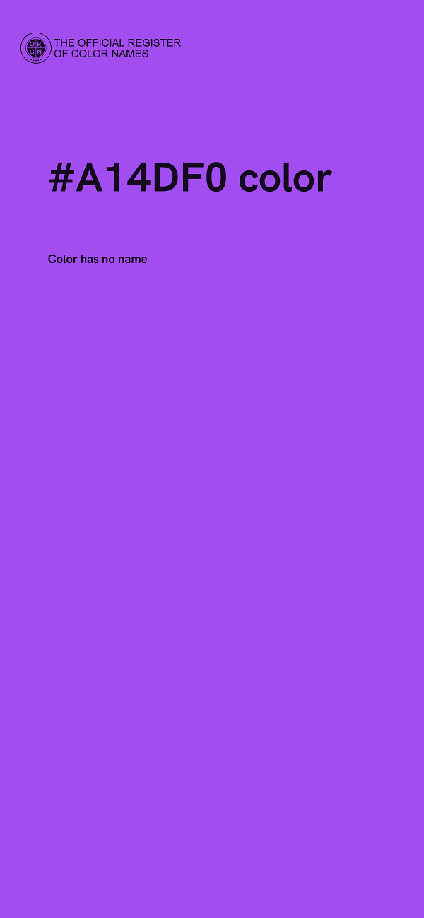 #A14DF0 color image