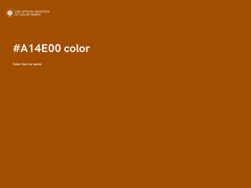 #A14E00 color image