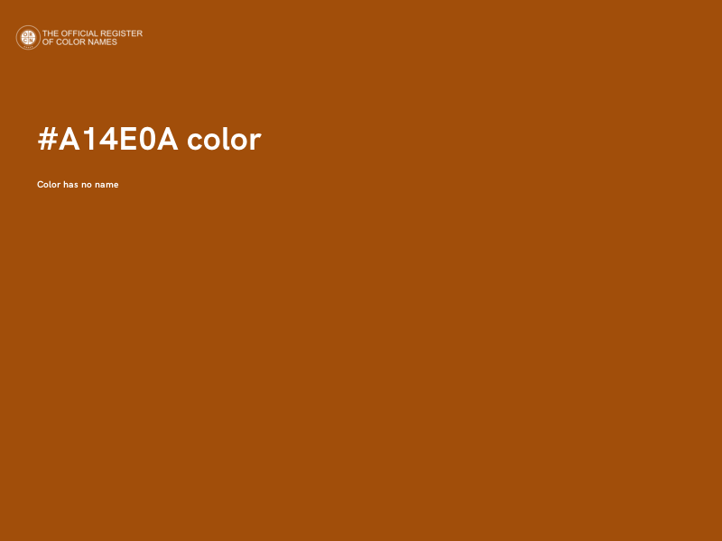 #A14E0A color image