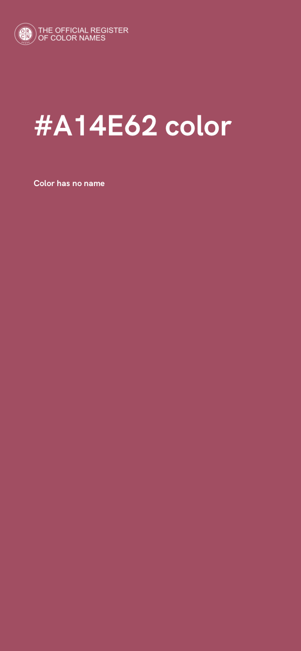 #A14E62 color image