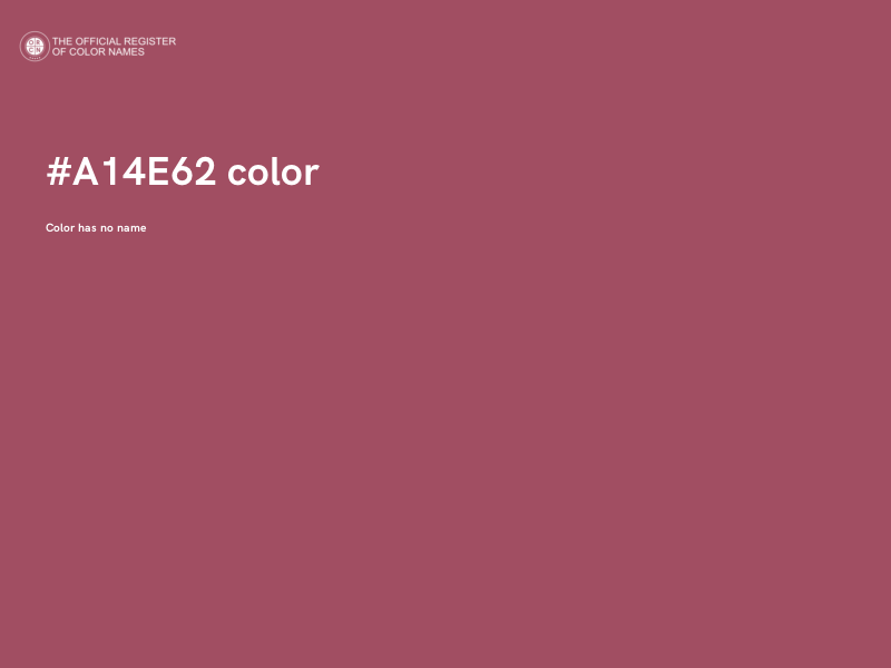 #A14E62 color image