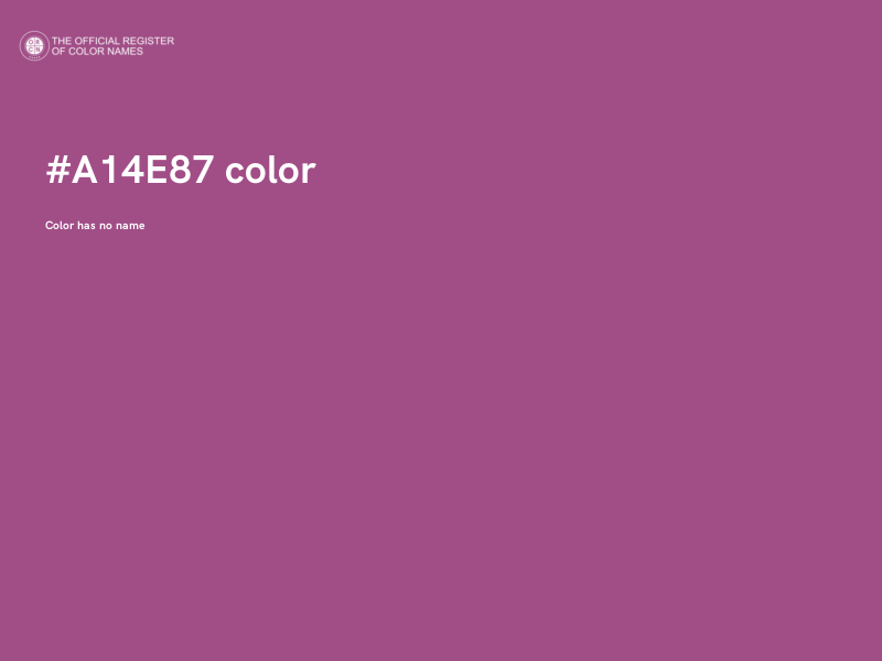 #A14E87 color image