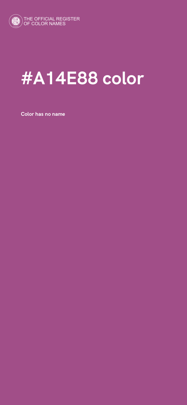 #A14E88 color image