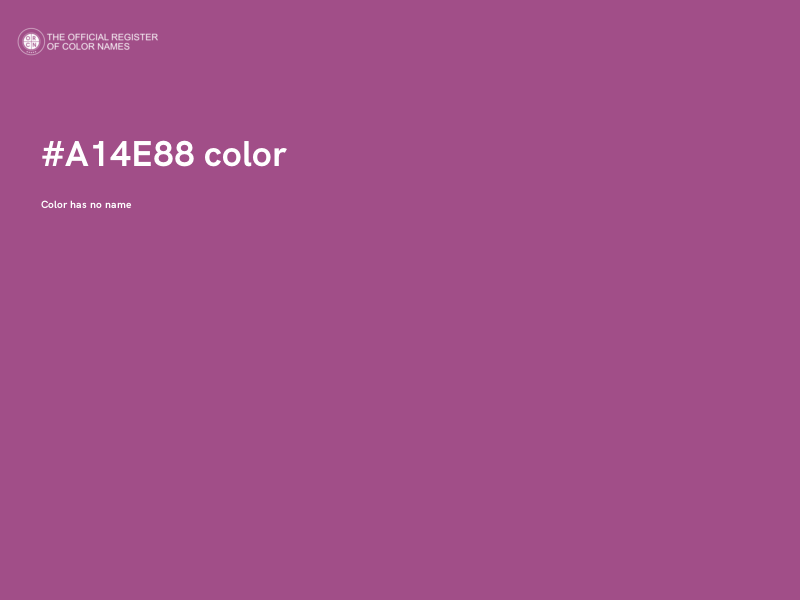 #A14E88 color image