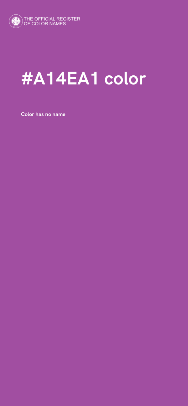 #A14EA1 color image