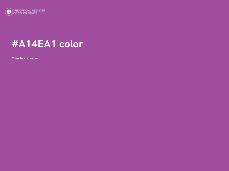 #A14EA1 color image