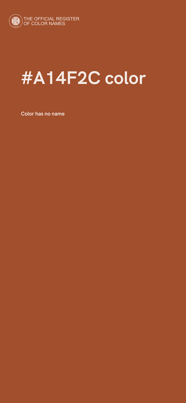 #A14F2C color image