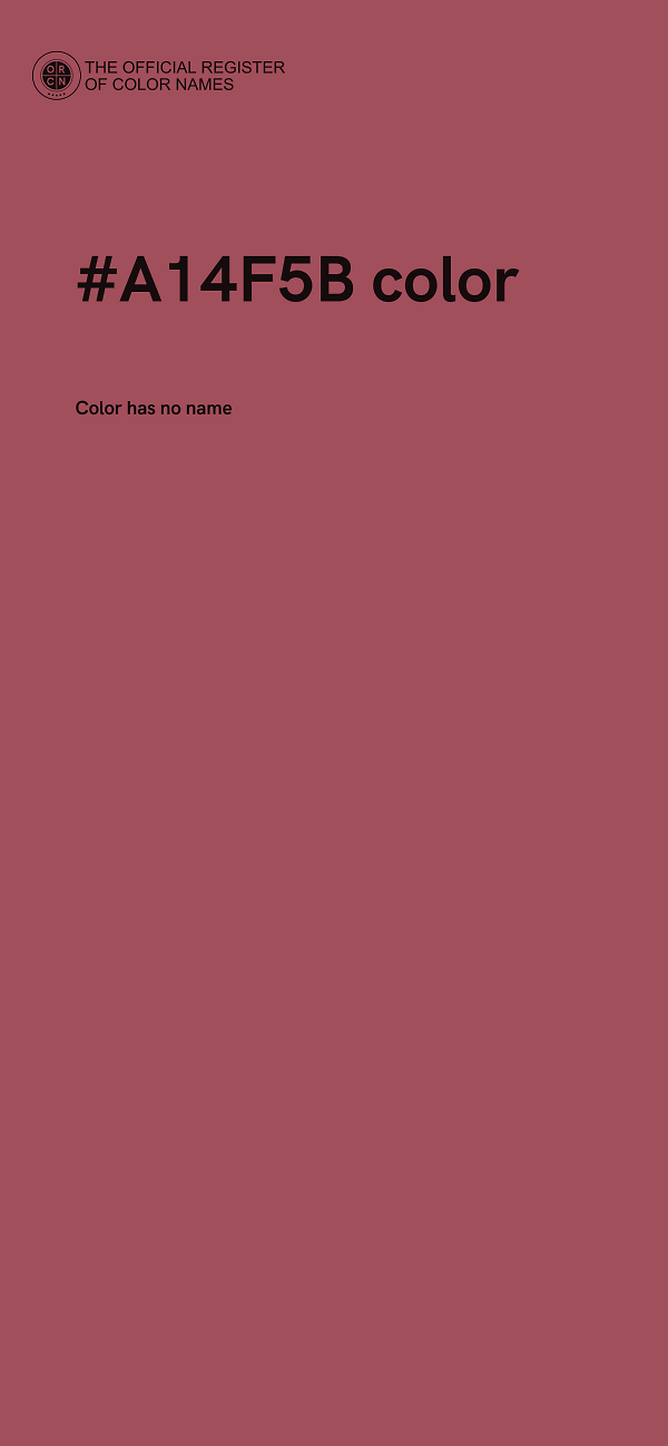 #A14F5B color image
