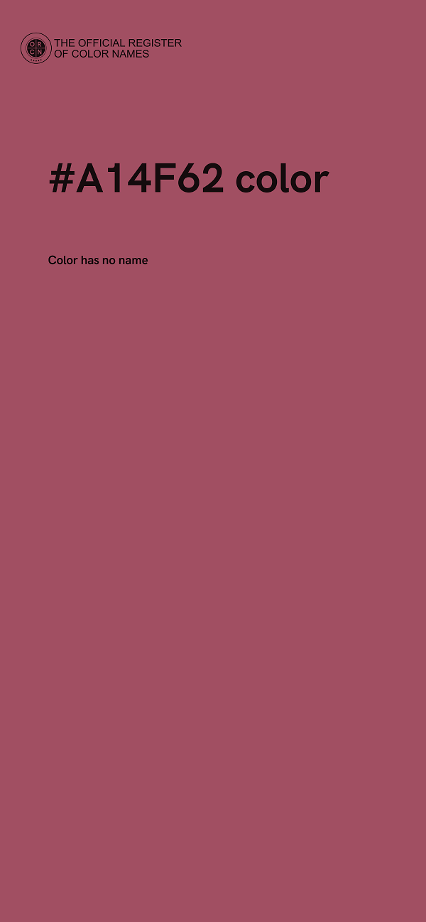 #A14F62 color image
