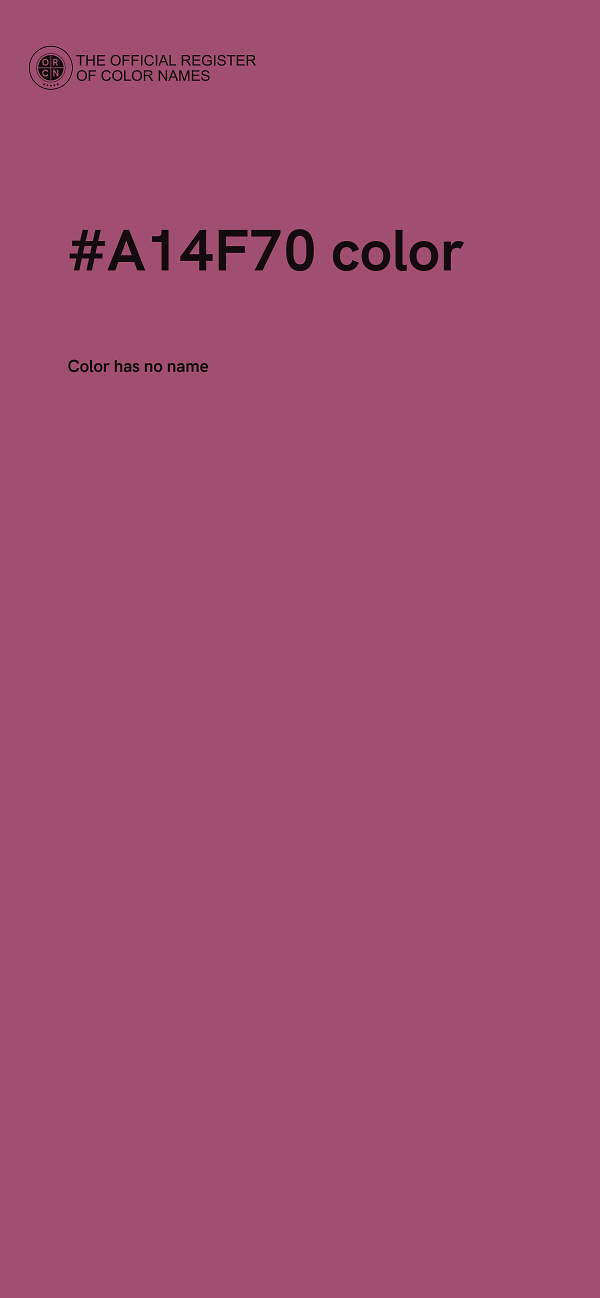 #A14F70 color image