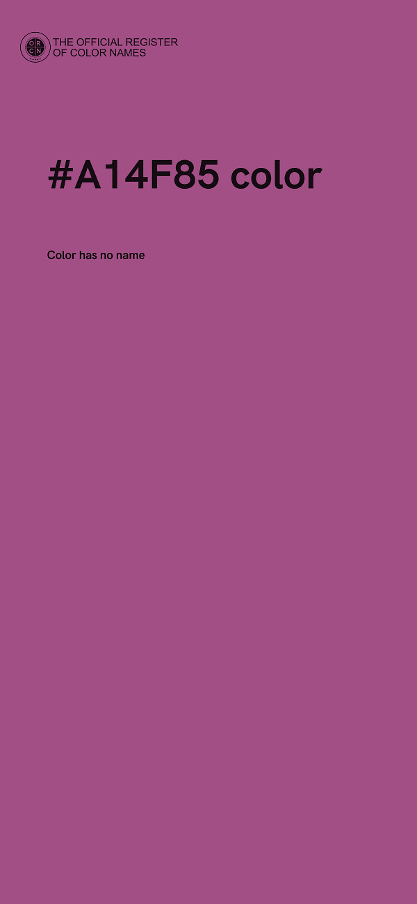 #A14F85 color image