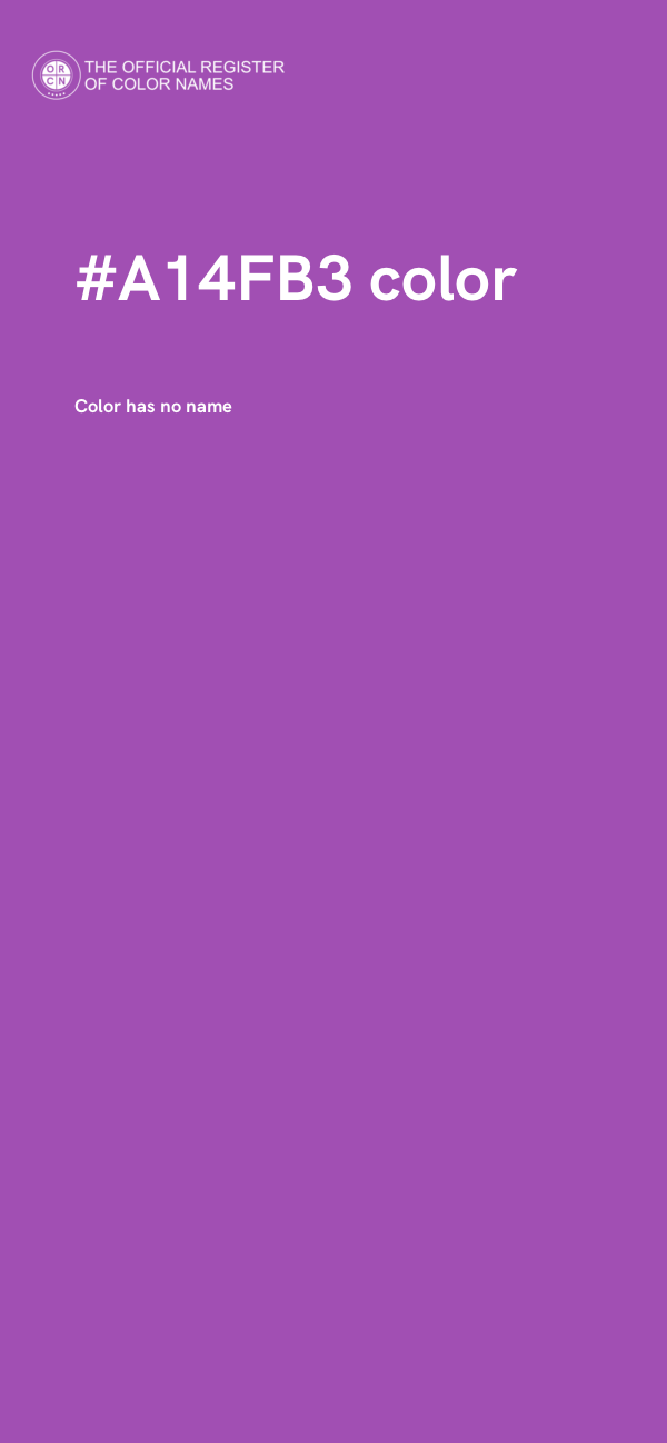#A14FB3 color image