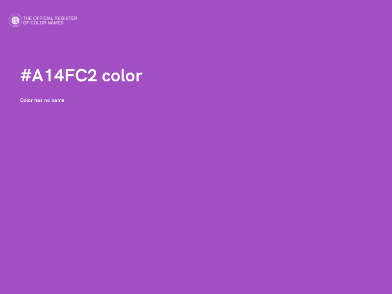 #A14FC2 color image