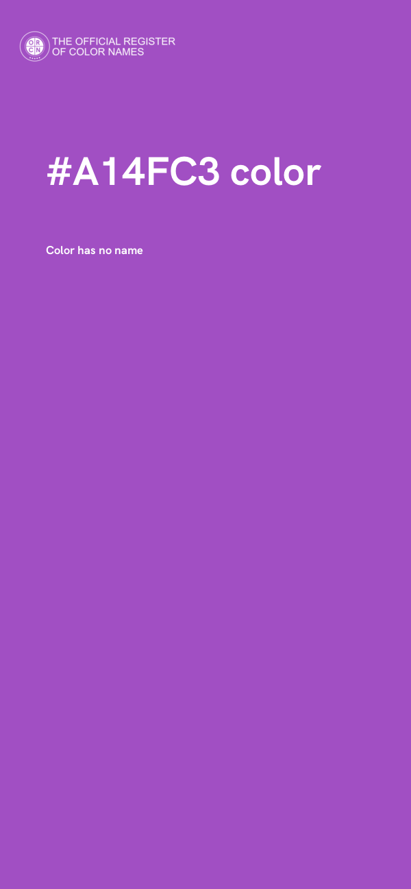 #A14FC3 color image