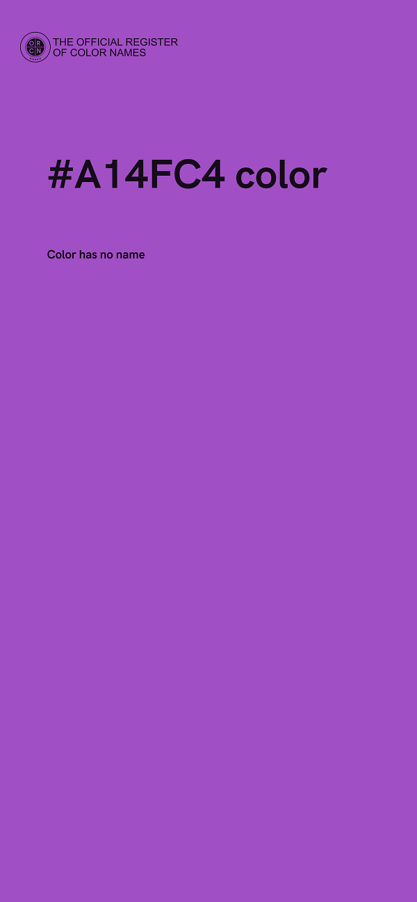 #A14FC4 color image