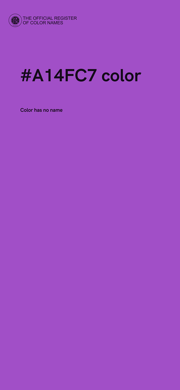 #A14FC7 color image