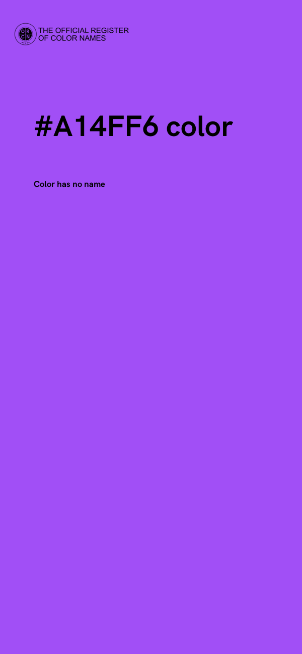 #A14FF6 color image