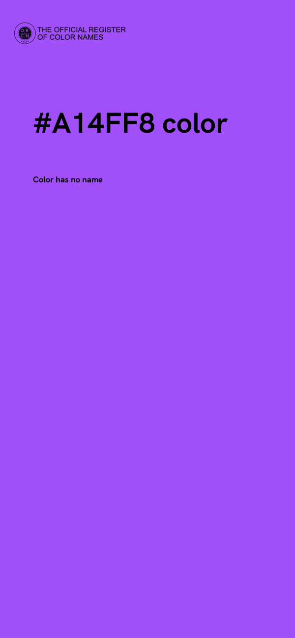 #A14FF8 color image