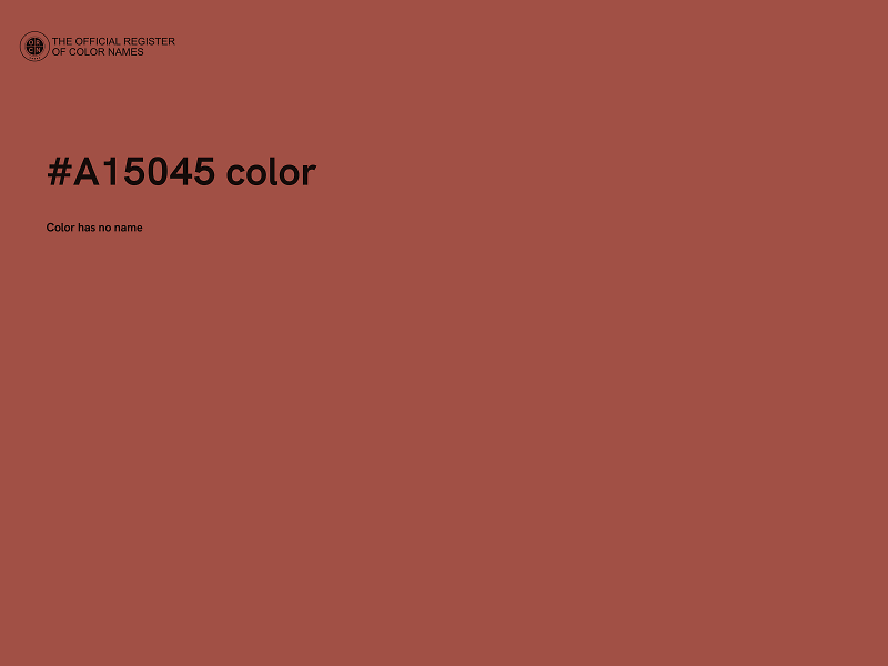 #A15045 color image