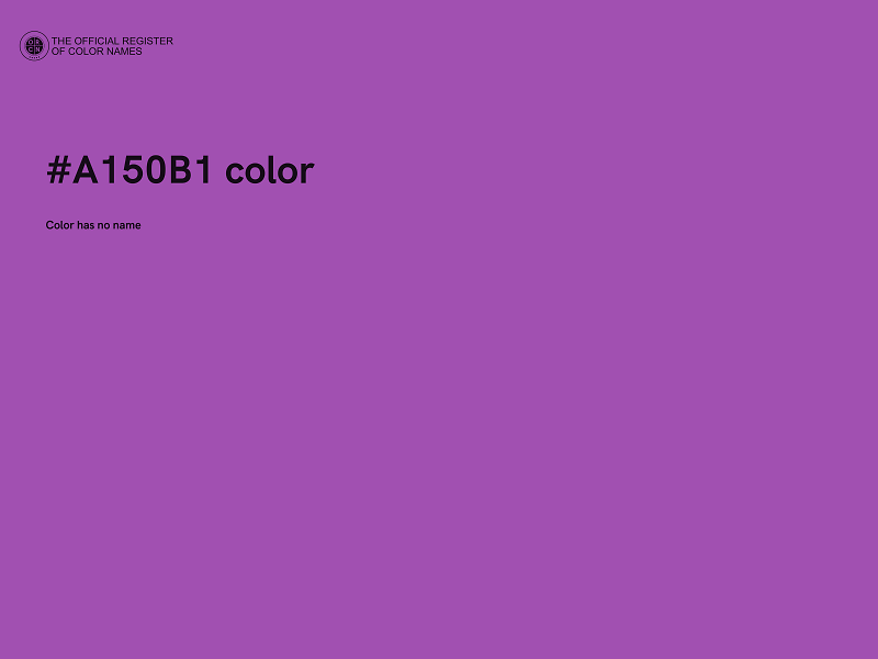 #A150B1 color image