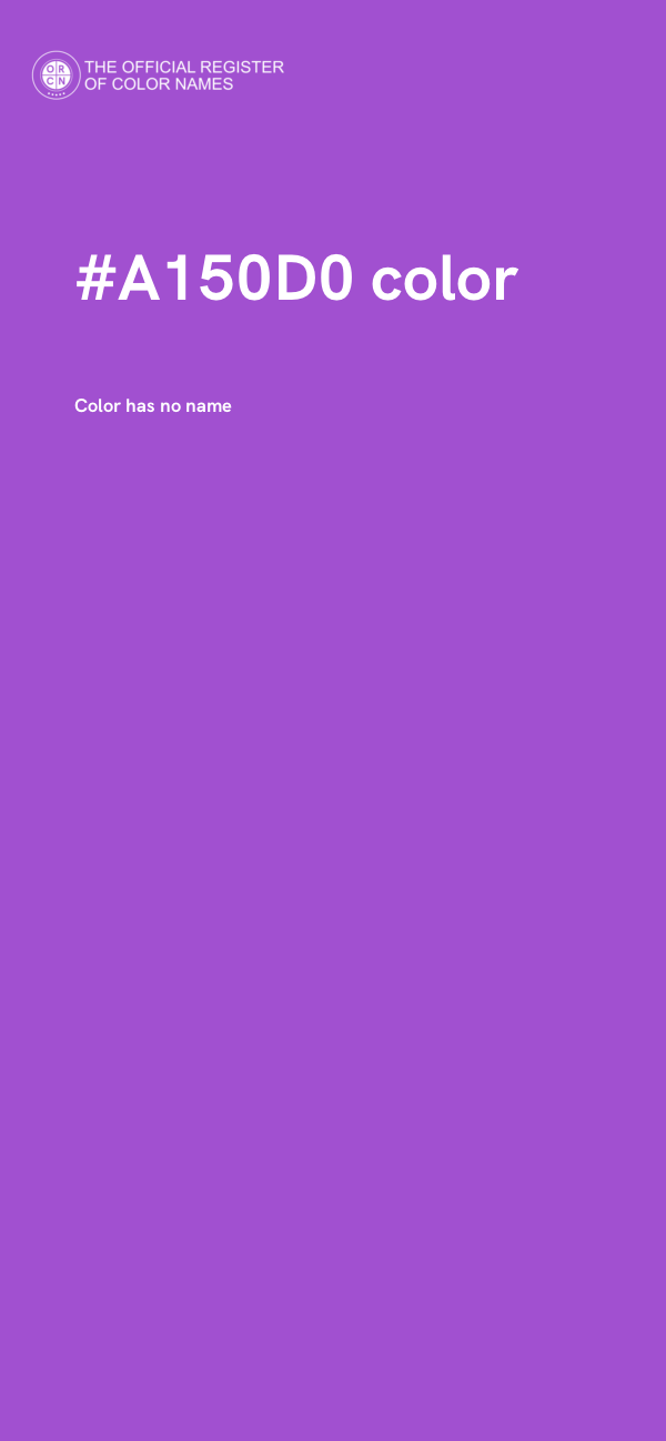 #A150D0 color image