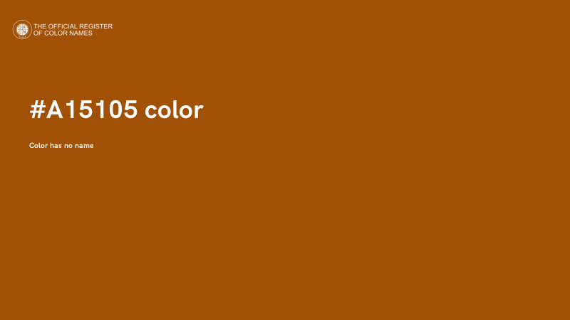 #A15105 color image
