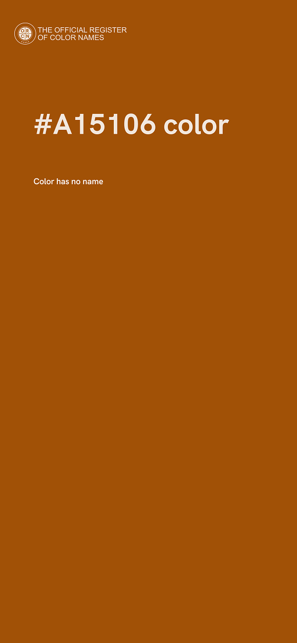 #A15106 color image