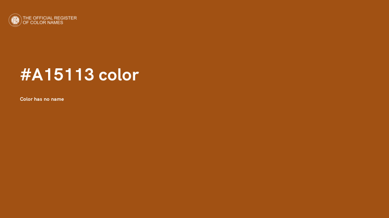 #A15113 color image
