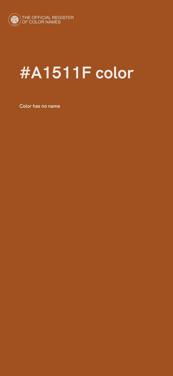#A1511F color image