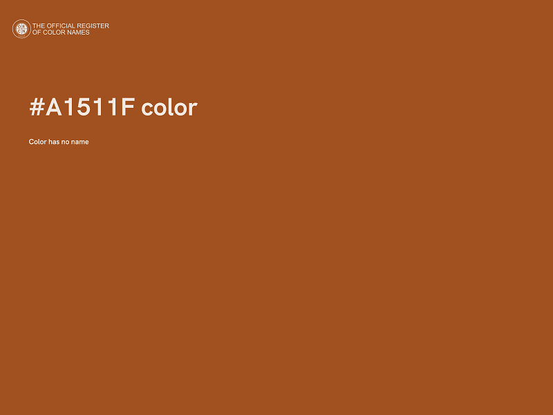 #A1511F color image