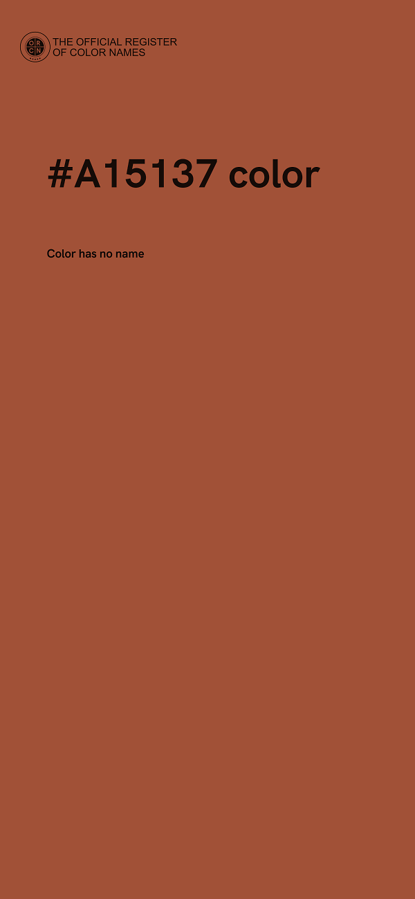 #A15137 color image
