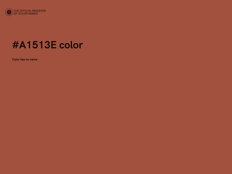 #A1513E color image