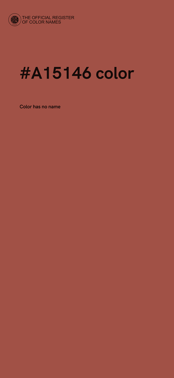 #A15146 color image
