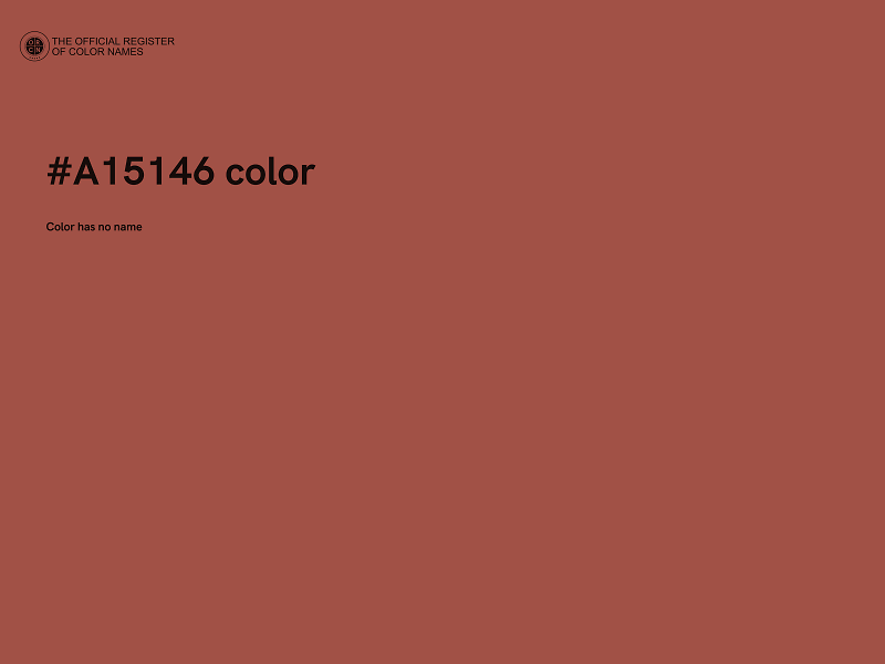 #A15146 color image