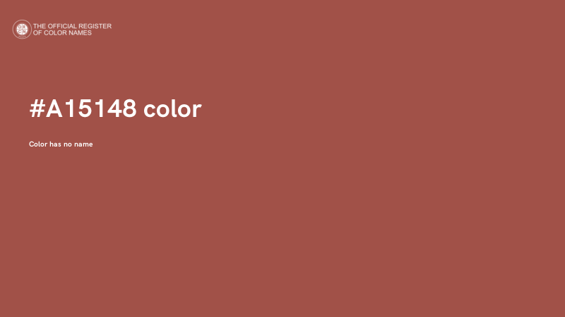 #A15148 color image