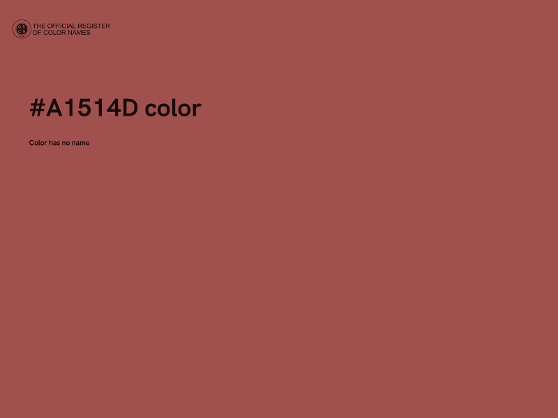 #A1514D color image